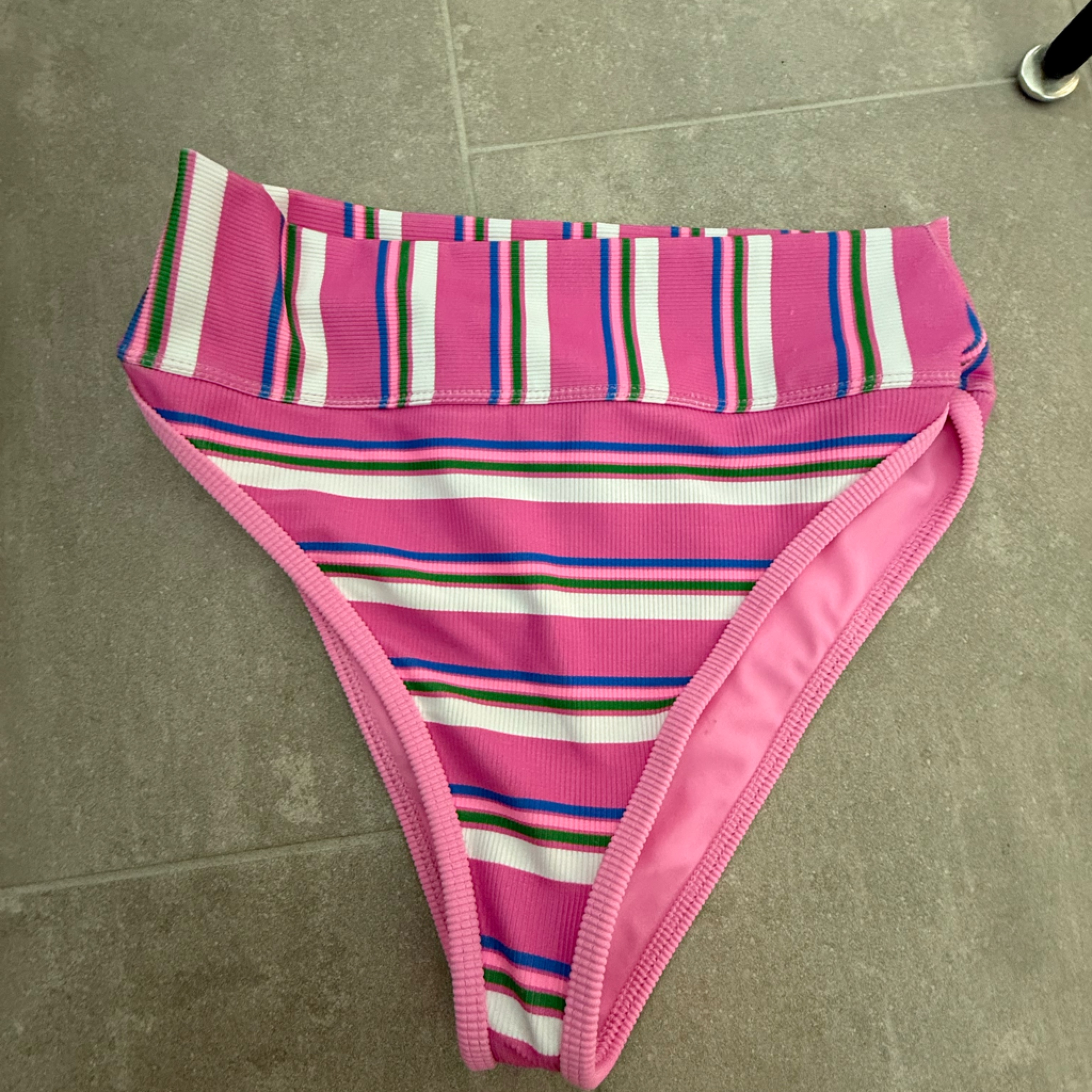 Beach Riot New Emmy Colorblock High Waist, Bikini Bottoms
